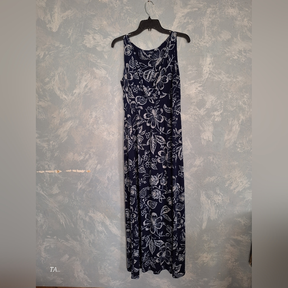 Chaps Maxi dress flowers summer large